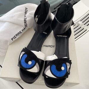 Pierre Hardy OH ROY BLACK LEATHER FLAT GLADIATOR SANDAL